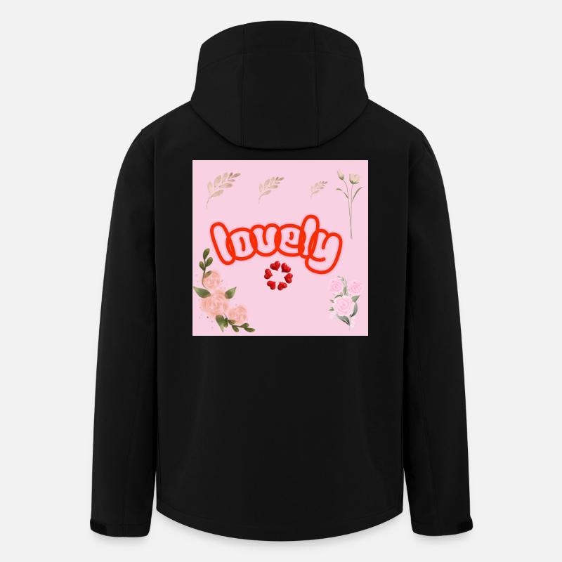 Lucky Neon Floral on Pink - Men’s Recycled Softshell Jacket by Stanley/Stella - black