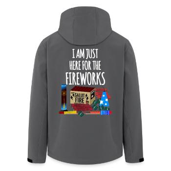 Pyro Lustiger Spruch Feuerwerk Silvester - Recycelte Männer Softshell-Jacke von Stanley/Stella - Schwarz - Hinten - AI Model Male 185 light (185cm)