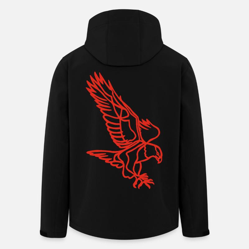Roter Adler im Flug - Recycelte Männer Softshell-Jacke von Stanley/Stella - Schwarz
