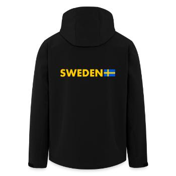 Suède - Veste softshell homme en polyester recyclé Stanley/Stella - noir - Dos - AI Model Male 185 light (185cm)