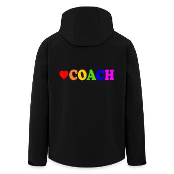 Coach - Veste softshell homme en polyester recyclé Stanley/Stella - noir - Dos - AI Model Male 185 light (185cm)