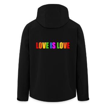 Love is love - Veste softshell homme en polyester recyclé Stanley/Stella - noir - Dos - AI Model Male 185 light (185cm)