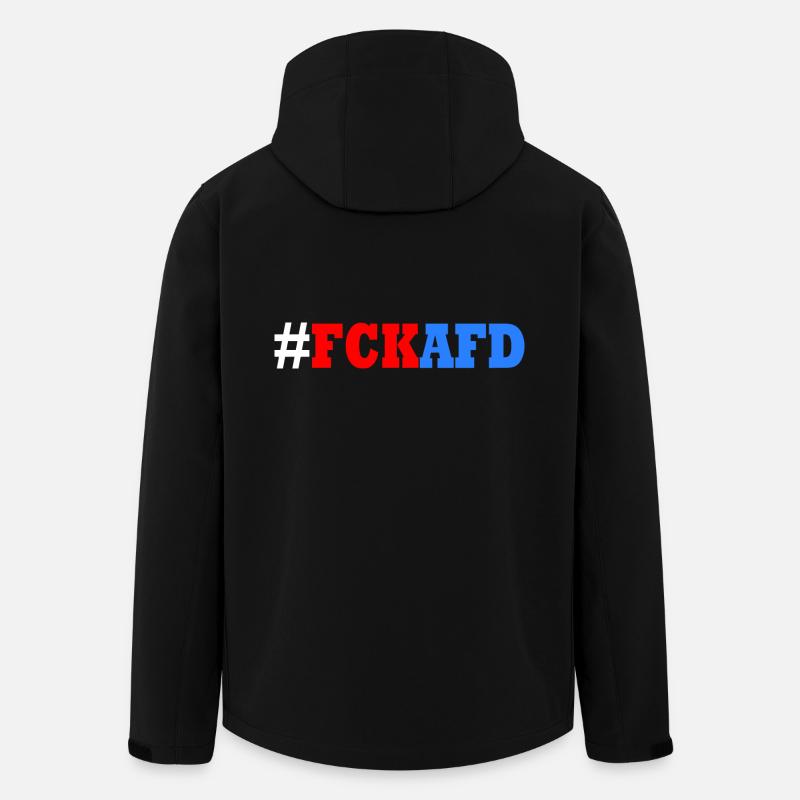 Fck afd - Recycelte Männer Softshell-Jacke von Stanley/Stella - Schwarz