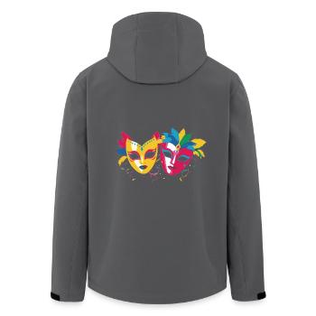 Masque de carnaval Défilé de carnaval Cologne Cologne - Veste softshell homme en polyester recyclé Stanley/Stella - noir - Dos - AI Model Male 185 light (185cm)