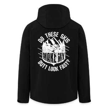 Skiing Do These Skis Butt Look Fast - Men’s Recycled Softshell Jacket by Stanley/Stella - black - Back - AI Model Male 185 light (185cm)