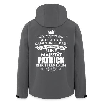 PATRICK - Majestät - Recycelte Männer Softshell-Jacke von Stanley/Stella - Anthrazit - Hinten - AI Model Male 185 light (185cm)
