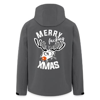 putain de noël noël renne drôle moche - Veste softshell homme en polyester recyclé Stanley/Stella - charbon - Dos - AI Model Male 185 light (185cm)
