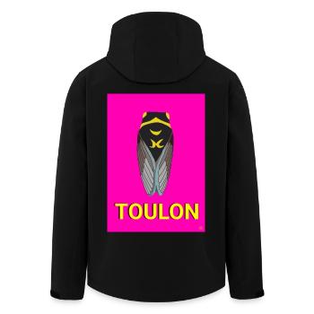 Cigale de Toulon - Veste softshell homme en polyester recyclé Stanley/Stella - noir - Dos - AI Model Male 185 light (185cm)