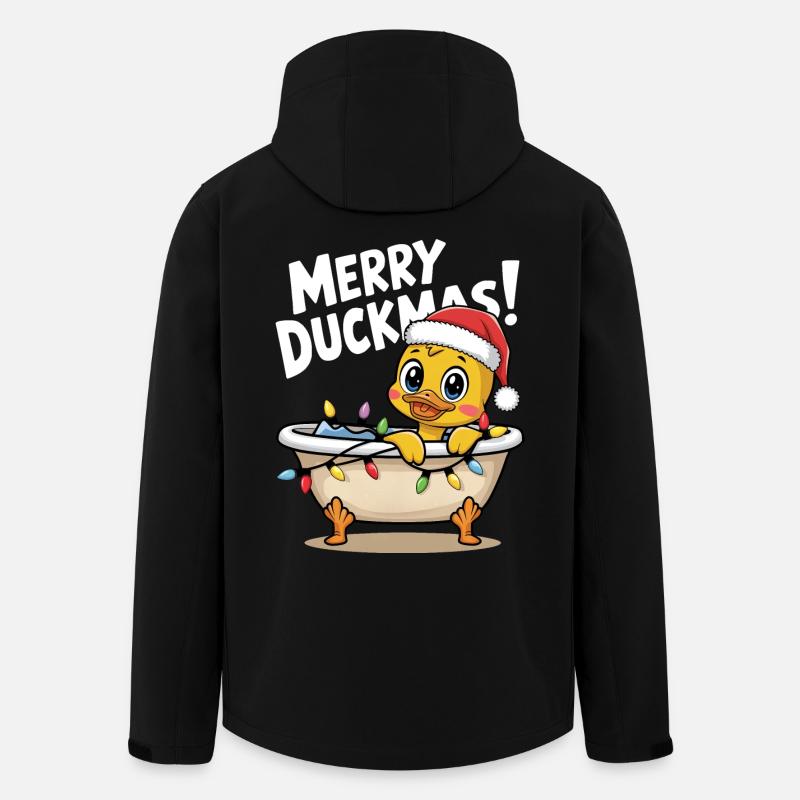 Ente Weihnachten Weihnachtspullover Merry Duckmas - Recycelte Männer Softshell-Jacke von Stanley/Stella - Schwarz