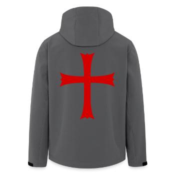 Jerusalem kreuz Jerusalemkreuz - Recycelte Männer Softshell-Jacke von Stanley/Stella - Schwarz - Hinten - AI Model Male 185 light (185cm)