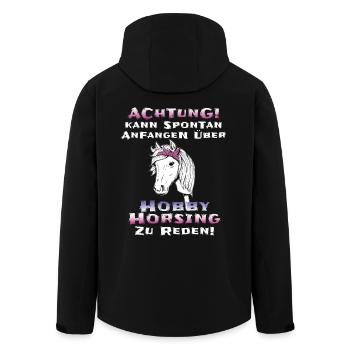 Hobby Horsing Hobby Horse - Recycelte Männer Softshell-Jacke von Stanley/Stella - Schwarz - Hinten - AI Model Male 185 light (185cm)