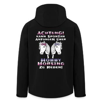 Hobby Horsing Hobby Horse - Recycelte Männer Softshell-Jacke von Stanley/Stella - Schwarz - Hinten - AI Model Male 185 light (185cm)