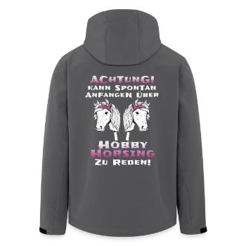 Hobby Horse Geschenkidee - Recycelte Männer Softshell-Jacke von Stanley/Stella - Anthrazit - Hinten - AI Model Male 185 light (185cm)