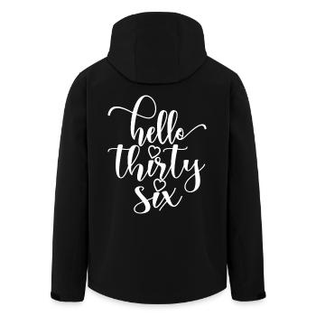 Hallo Sechsunddreißig süßer 36 Jahre alter Geburtstag - Recycelte Männer Softshell-Jacke von Stanley/Stella - Schwarz - Hinten - AI Model Male 185 light (185cm)