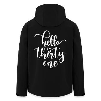 Bonjour Trente et un Mignon anniversaire de 31 ans - Veste softshell homme en polyester recyclé Stanley/Stella - noir - Dos - AI Model Male 185 light (185cm)