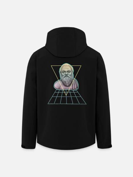 Socrates Greek Philosopher Modern - Men’s Recycled Softshell Jacket by Stanley/Stella - black