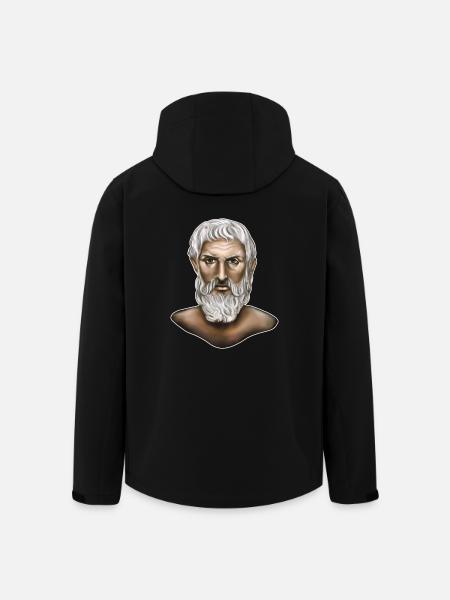 Epicurus Greek Philosophy - Men’s Recycled Softshell Jacket by Stanley/Stella - black