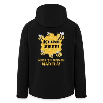 Imker Lustiger Spruch - Recycelte Männer Softshell-Jacke von Stanley/Stella - Schwarz - Hinten - AI Model Male 185 light (185cm)