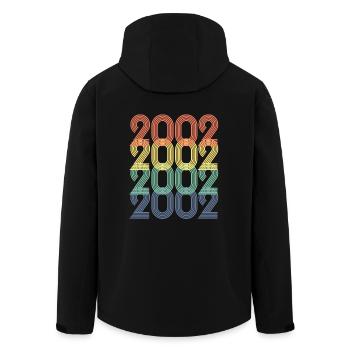 Cool Retro 2002, 21 Jahre alt, Geschenk zum 21. Geburtstag - Recycelte Männer Softshell-Jacke von Stanley/Stella - Schwarz - Hinten - AI Model Male 185 light (185cm)
