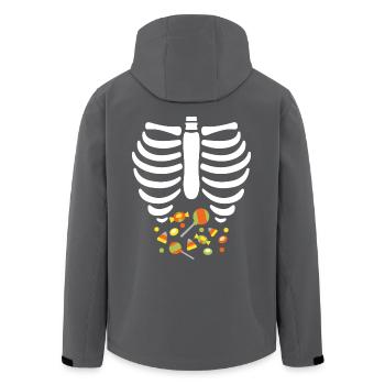 Spooky Scary Ribs Candies Halloween Trick or Treat - Men’s Recycled Softshell Jacket by Stanley/Stella - anthracite - Back - AI Model Male 185 light (185cm)