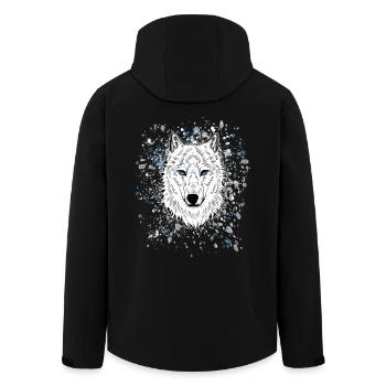 Polarwolf - Recycelte Männer Softshell-Jacke von Stanley/Stella - Schwarz - Hinten - AI Model Male 185 light (185cm)