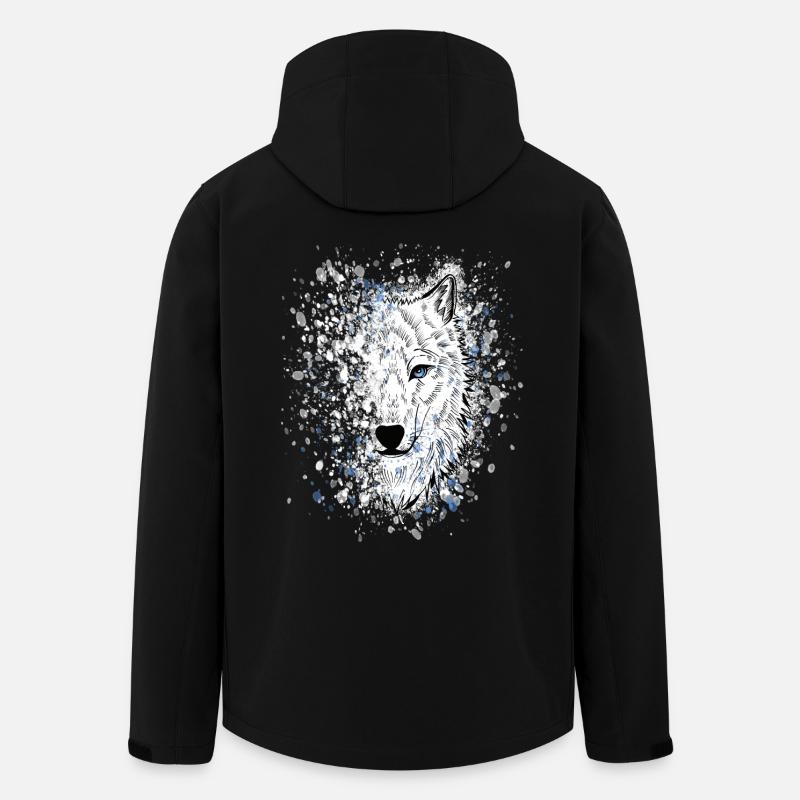 Polar Wolf White Wolf - Men’s Recycled Softshell Jacket by Stanley/Stella - black