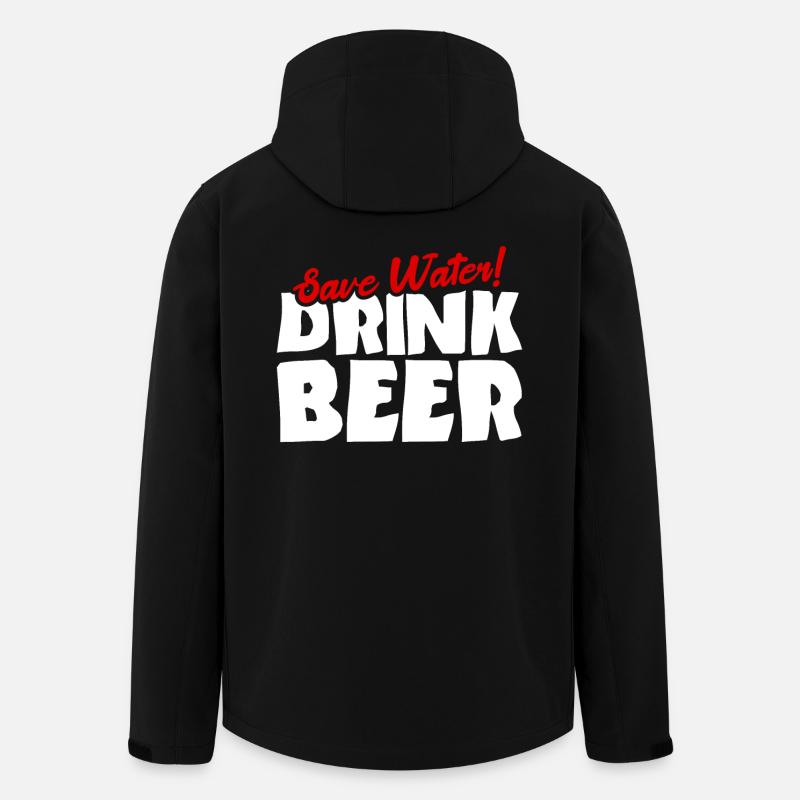 Save water! Drink beer - Men’s Recycled Softshell Jacket by Stanley/Stella - black