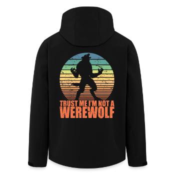 Fun Scary Werewolf Retro Halloween Trick or Treat - Veste softshell homme en polyester recyclé Stanley/Stella - noir - Dos - AI Model Male 185 light (185cm)
