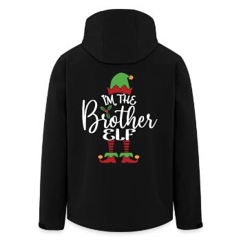 Brother Elf Cute Funny Matching Christmas Costume - Men’s Recycled Softshell Jacket by Stanley/Stella - black - Back - AI Model Male 185 light (185cm)