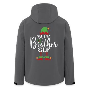 Bruder Elf süßes lustiges passendes Weihnachtskostüm - Recycelte Männer Softshell-Jacke von Stanley/Stella - Anthrazit - Hinten - AI Model Male 185 light (185cm)