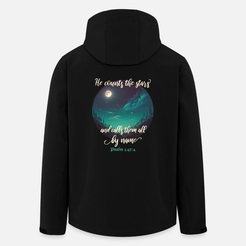 Bibelvers Christlich Religiöser Spruch - Recycelte Männer Softshell-Jacke von Stanley/Stella - Schwarz