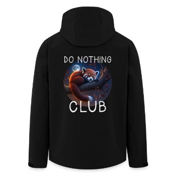 Ne rien faire Club Red Panda - Veste softshell homme en polyester recyclé Stanley/Stella - noir - Dos - AI Model Male 185 light (185cm)