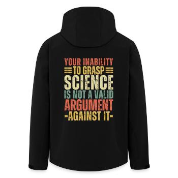 L’incapacité à saisir la science n’est pas un millésime valide - Veste softshell homme en polyester recyclé Stanley/Stella - noir - Dos - AI Model Male 185 light (185cm)