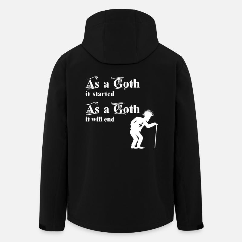En tant que Goth, cela a commencé - En tant que Goth, cela finira - Veste softshell homme en polyester recyclé Stanley/Stella - noir