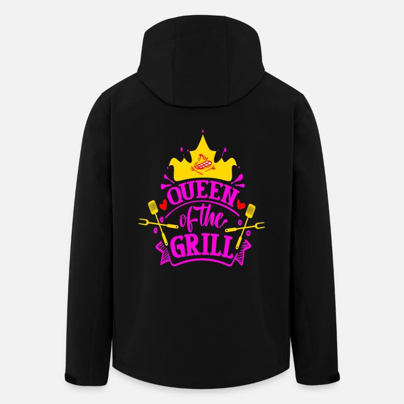 Reine du grill - Veste softshell homme en polyester recyclé Stanley/Stella - noir