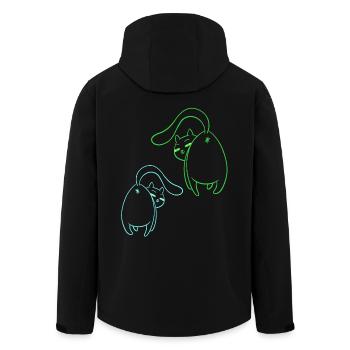 Chats, Chat, Animaux domestiques, Enfants, Animaux de compagnie, Chatons - Veste softshell homme en polyester recyclé Stanley/Stella - noir - Dos - AI Model Male 185 light (185cm)