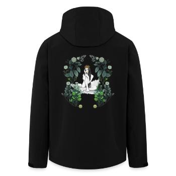 Mädchen Frau Frühling Blumen Fantasy Eierschale - Recycelte Männer Softshell-Jacke von Stanley/Stella - Schwarz - Hinten - AI Model Male 185 light (185cm)