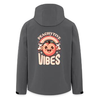 Peche peachytivi vibes - Veste softshell homme en polyester recyclé Stanley/Stella - noir - Dos - AI Model Male 185 light (185cm)