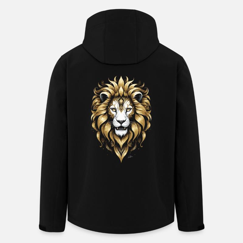 König - Löwe Gold - Recycelte Männer Softshell-Jacke von Stanley/Stella - Schwarz