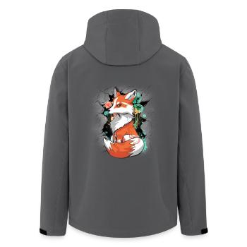 Fuchs Füchsin Kinder Kind Märchen Füchse - Recycelte Männer Softshell-Jacke von Stanley/Stella - Schwarz - Hinten - AI Model Male 185 light (185cm)