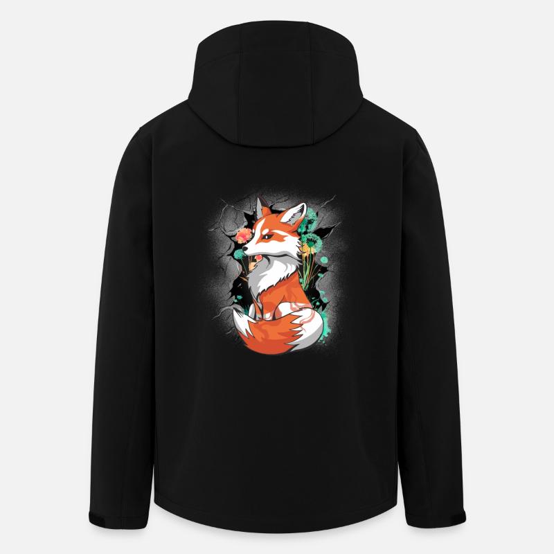 Fuchs Füchsin Kinder Kind Märchen Füchse - Recycelte Männer Softshell-Jacke von Stanley/Stella - Schwarz