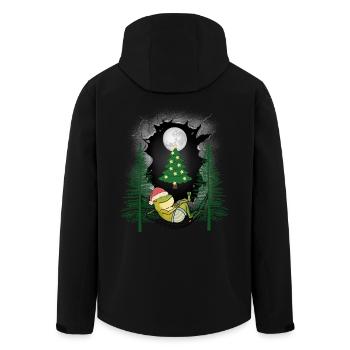 Santa Frog Christmas Chilling Santa Xmas - Men’s Recycled Softshell Jacket by Stanley/Stella - black - Back - AI Model Male 185 light (185cm)