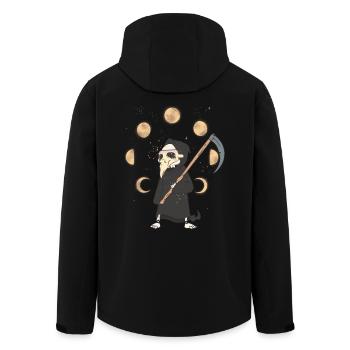 Halloween Sensenmann Tod Mondphase - Recycelte Männer Softshell-Jacke von Stanley/Stella - Schwarz - Hinten - AI Model Male 185 light (185cm)