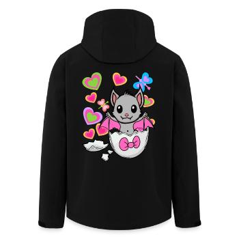 Chauve-souris Chauves-souris Enfant Enfants Bébé Oeuf Naissance - Veste softshell homme en polyester recyclé Stanley/Stella - noir - Dos - AI Model Male 185 light (185cm)