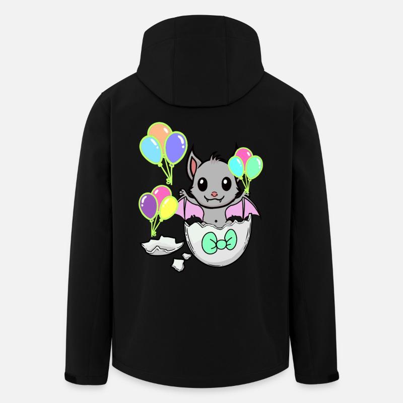 Bat Baby Birth Kids Eggshell - Men’s Recycled Softshell Jacket by Stanley/Stella - black