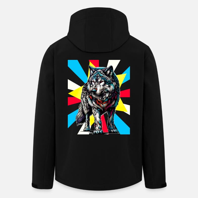 Wolf Wölfe Tattoo - Recycelte Männer Softshell-Jacke von Stanley/Stella - Schwarz