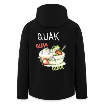 Frosch Frösche Quak Dessert Nachtisch Kinder - Recycelte Männer Softshell-Jacke von Stanley/Stella - Schwarz - Hinten - AI Model Male 185 light (185cm)