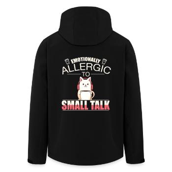 Emotionally Allergic to Small Talkfuny Introvert - Recycelte Männer Softshell-Jacke von Stanley/Stella - Schwarz - Hinten - AI Model Male 185 light (185cm)