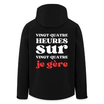 VINGT QUATRE 3 - Veste softshell homme en polyester recyclé Stanley/Stella - noir - Dos - AI Model Male 185 light (185cm)