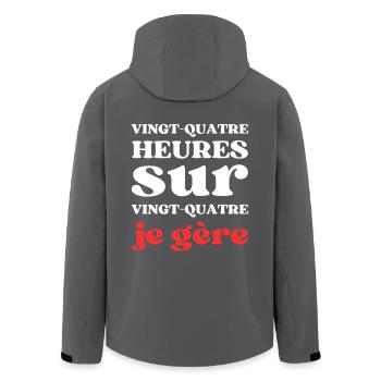 VINGT QUATRE 3 - Veste softshell homme en polyester recyclé Stanley/Stella - charbon - Dos - AI Model Male 185 light (185cm)